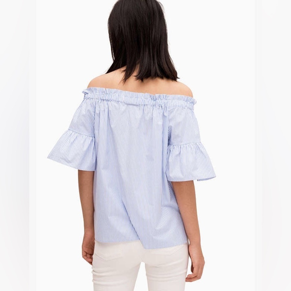 KATE SPADE | off the shoulder stripe top | size medium - Picture 2 of 5